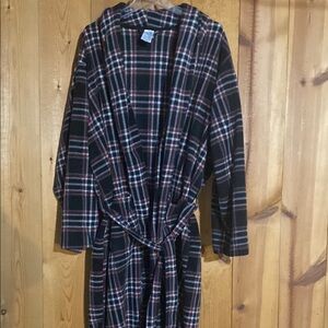 Fruit of the Loom Men's Plaid Sleepwear Robe